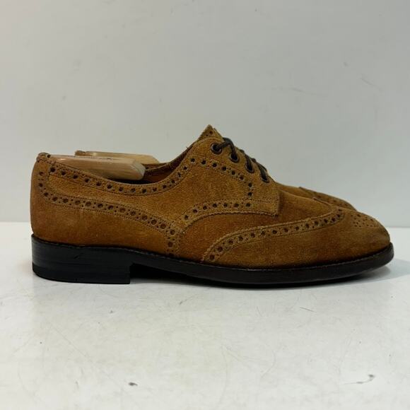 NEW HEELS Tricker\'s Bourton Snuff Suede Wingtip Bench Made England 8-6 US 9.5 E main image 9